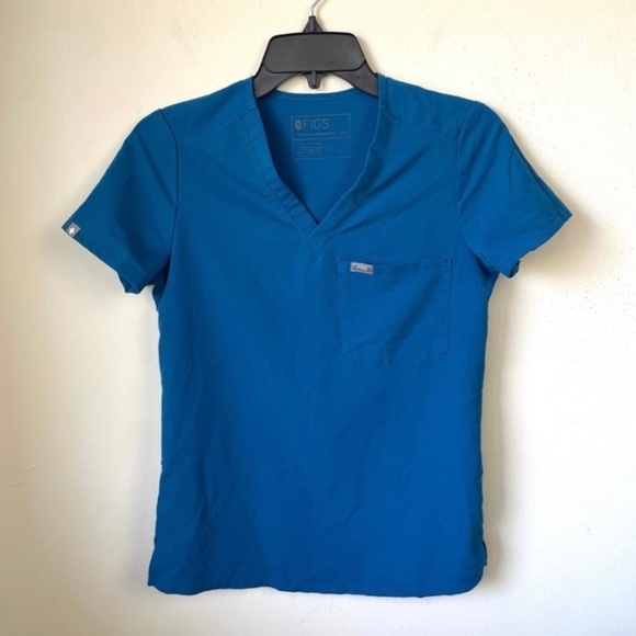 Figs Slim Catarina One-Pocket‎ Scrub Top Alps blue - Picture 2 of 7